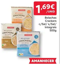 Amanhecer Bolachas Crackers c/Sal/s/Sal/ Integrais promoção