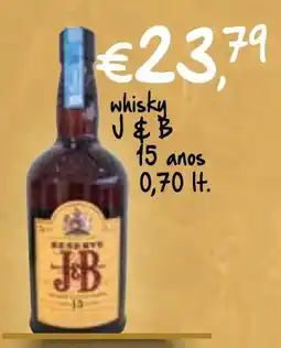 Bolama whisky J&B 15 anos promoção
