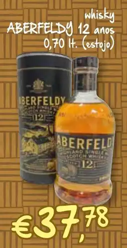 Bolama whisky ABERFELDY 12 anos (estojo) promoção