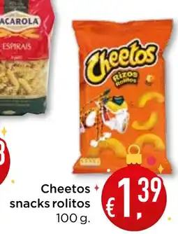 Bolama Cheetos + snacks rolitos promoção