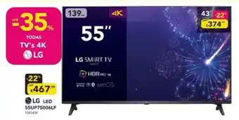 Radio Popular LG LED 55UP75006LF promoção