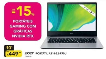 Radio Popular Acer Portátil A314-22-R70U promoção