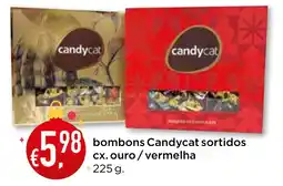 Bolama bombons Candycat sortidos cx. ouro/vermelha promoção