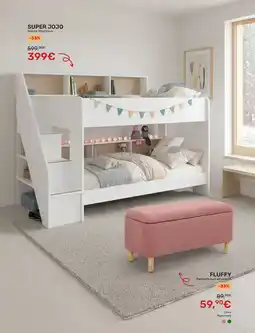 Homy Casa FLUFFY Banqueta com arrumação promoção