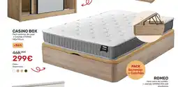 Homy Casa CASINO BOX Pack sommier de casal + Colchão ETERNO 140x190cm promoção
