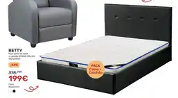 Homy Casa BETTY Pack cama de casal + colchão SPRING ROLLER 160x200cm promoção