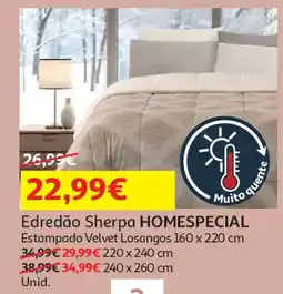 Auchan Edredão Sherpa HOMESPECIAL promoção