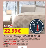 Auchan Edredão Sherpa HOMESPECIAL promoção