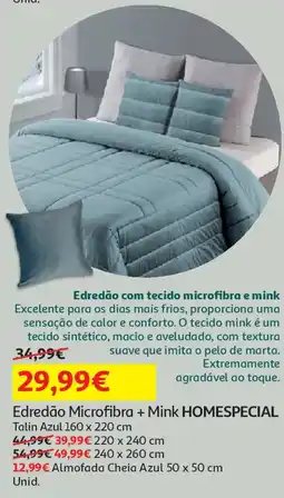 Auchan Edredão Microfibra + Mink HOMESPECIAL promoção