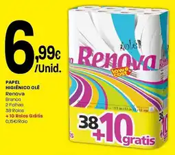 Intermarché Papel higiénico olé Renova Branco promoção
