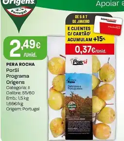 Intermarché Pera rocha PorSi Programa Origens promoção