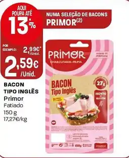 Intermarché Bacon tipo inglês Primor promoção