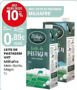Intermarché Leite de pastagem uht Milhafre promoção