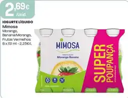 Intermarché Iogurte líquido mimosa morango, promoção