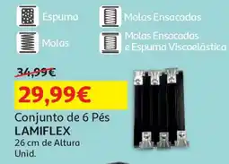 Auchan Conjunto de 6 Pés LAMIFLEX promoção