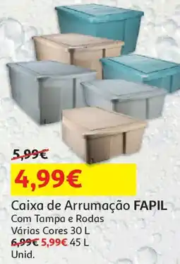 Auchan Caixa de Arrumação FAPIL promoção