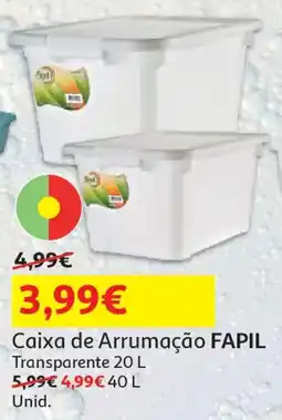 Auchan Caixa de Arrumação FAPIL promoção
