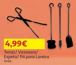 Auchan Tenaz/Vassoura/ Espeto/ Pá para Lareira promoção