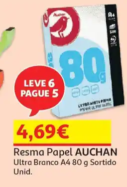 Auchan Resma Papel AUCHAN promoção