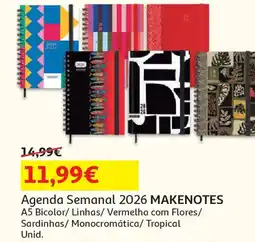 Auchan Agenda Semanal 2026 MAKENOTES promoção