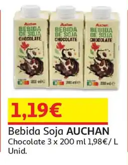 Auchan Bebida Soja AUCHAN promoção