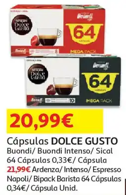 Auchan Cápsulas DOLCE GUSTO promoção