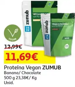 Auchan Proteína Vegan ZUMUB Banana/ Chocolate promoção