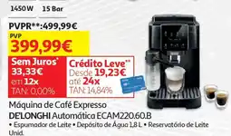 Auchan Máquina de Café Expresso DE'LONGHI Automática ECAM220.60.B promoção