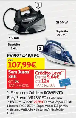 Auchan Ferro com Caldeira ROWENTA promoção