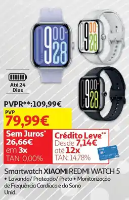 Auchan Smartwatch XIAOMI REDMI WATCH 5 promoção