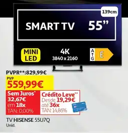 Auchan TV HISENSE 55U7Q promoção
