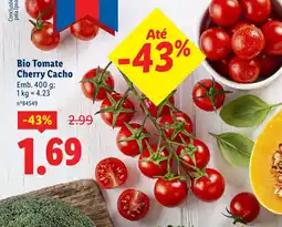 Lidl Bio Tomate Cherry Cacho promoção