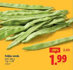 Lidl Feijão-verde promoção