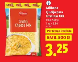 Lidl Milbona Queijo para Gratinar XXL promoção