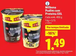 Lidl Milbona Pudim com Proteína XXL promoção