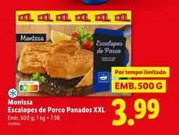 Lidl Monissa Escalopes de Porco Panados XXL promoção