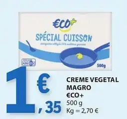 E.Leclerc Creme vegetal magro €co+ promoção