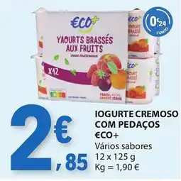 E.Leclerc Iogurte cremoso com pedaços €co+ promoção