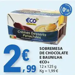 E.Leclerc Sobremesa de chocolate e baunilha €co+ promoção