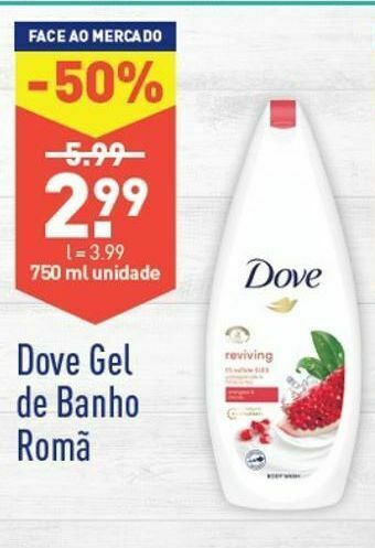ALDI Gel de banho dove promoção