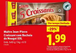 Lidl Maître Jean-Pierre Croissant com Recheio de Nougat XXL promoção