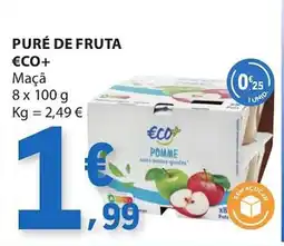 E.Leclerc Puré de fruta €co+ promoção