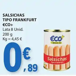 E.Leclerc Salsichas tipo frankfurt €co+ promoção