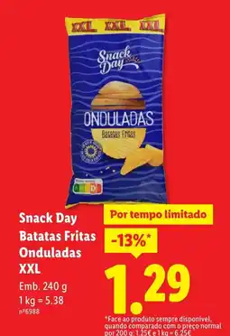 Lidl Snack Day Batatas Fritas Onduladas XXL promoção