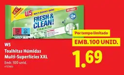 Lidl W5 Toalhitas Húmidas Multi-Superfícies XXL promoção