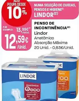Intermarché Penso de incontinência Lindor promoção