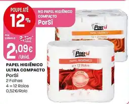Intermarché Papel higiénico ultra compacto porsi promoção