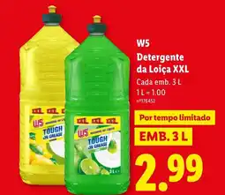Lidl W5 Detergente da Loiça XXL promoção
