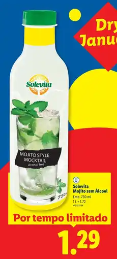 Lidl Solevita Mojito sem Álcool promoção