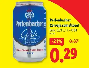 Lidl Perlenbacher Cerveja sem Álcool promoção
